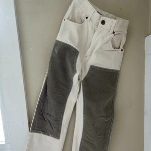 RARE DISCOUNTED RUDY JUDE Colorblock Jeans in Sage size 0 - stained see details!